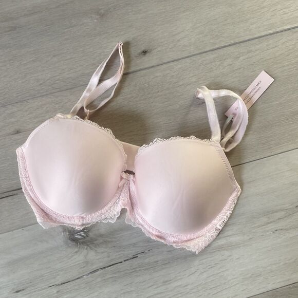 Victoria‎ Secret DREAM ANGELS Lightly-Lined Lace Demi Bra Light Pink 34DD Nwt - Picture 4 of 6
